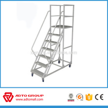 escaleras plegables de aluminio, escalera de plataforma móvil, escalera de aluminio con plataforma grande